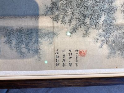 Navolger van Tang Yin 唐寅 (1470-1524): Vijf landschappen en een album met twee landschappen, inkt en kleur op zijde, 20e eeuw — foto 18