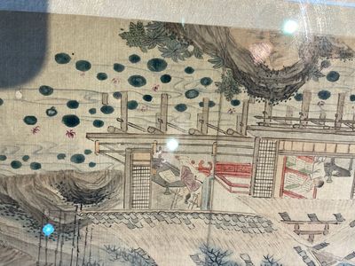 Navolger van Tang Yin 唐寅 (1470-1524): Vijf landschappen en een album met twee landschappen, inkt en kleur op zijde, 20e eeuw — foto 25