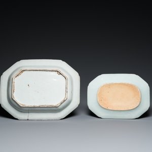 Negen Chinese blauw-witte schotels, Qianlong — foto 5
