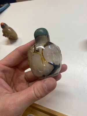 Negen Chinese snuifflessen in agaat, 19/20e eeuw — foto 5