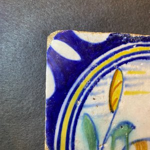 Negen polychrome majolica medaillontegels, Antwerpen of Middelburg, 2e helft 16e eeuw — foto 24