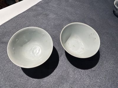 Negen stukken Chinees blauw-wit scheepswrakporselein, Wanli en later — foto 17