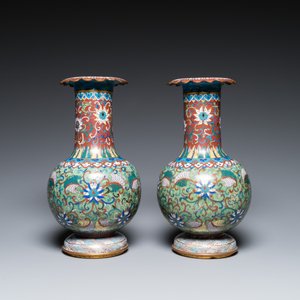 Negen stukken Chinees cloisonné, 19/20e eeuw — foto 16