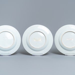 Neuf assiettes en porcelaine de Chine grisaille et de style Imari, Yongzheng/Qianlong — photo 7
