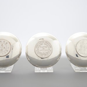Neuf bols aux pièces de monnaie en argent, marque de Wang Hing, Chine, 19/20ème — photo 3