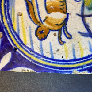 Neuf carreaux aux médaillons en majolique polychrome, Anvers ou Middelbourg, 2ème moitié du 16ème — photo 14