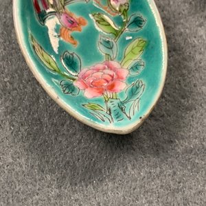 Neuf cuillères en porcelaine de Chine pour le marché Straits ou Peranakan, 19/20ème — photo 9