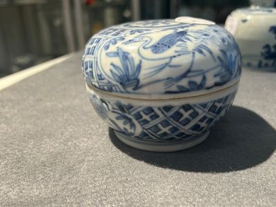 Neuf pièces en porcelaine de Chine en bleu et blanc provenant d'épaves, Wanli et postérieur — photo 4