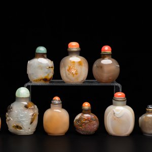 Neuf tabatières en agate, Chine, 19/20ème — photo 2