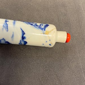 Neuf tabatières en porcelaine de Chine en bleu et blanc, 19/20ème — photo 23