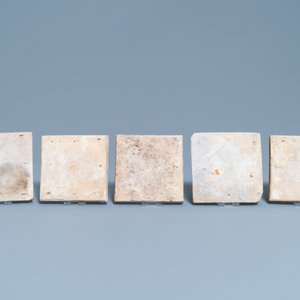 Nine blue, white and manganese Delft style tiles, Montpellier, France, 17th C. — photo 5
