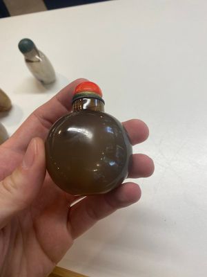 Nine Chinese agate snuff bottles, 19/20th C. — 照片 14