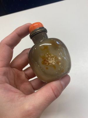 Nine Chinese agate snuff bottles, 19/20th C. — 照片 25