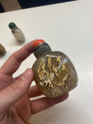 Nine Chinese agate snuff bottles, 19/20th C. — 照片 9