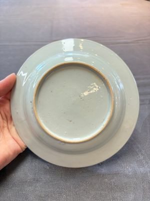Nine Chinese blue and white plates with figural design, 18th C. — 照片 10