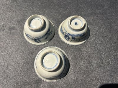 Nine Chinese blue and white shipwreck porcelain wares, Wanli and later — 照片 20