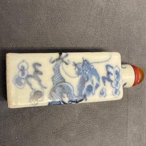 Nine Chinese blue and white snuff bottles, 19/20th C. — 照片 21