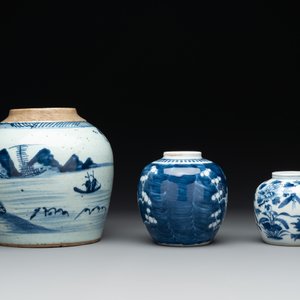 Nine Chinese blue and white wares, Kangxi and later — photo 3