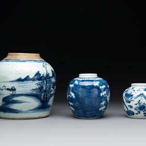Nine Chinese blue and white wares, Kangxi and later — photo 5