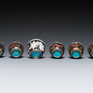 Nine Chinese cloisonné wares, 19/20th C. — 照片 6