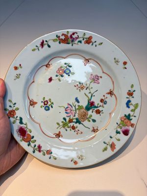 Nine Chinese famille rose plates with floral design, Qianlong — photo 13
