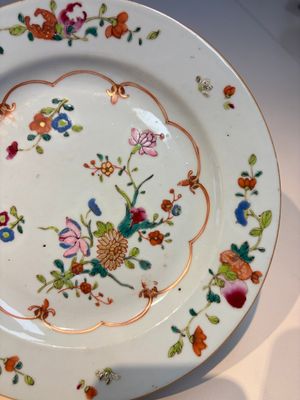 Nine Chinese famille rose plates with floral design, Qianlong — photo 15