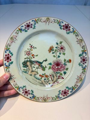 Nine Chinese famille rose plates with floral design, Qianlong — photo 17