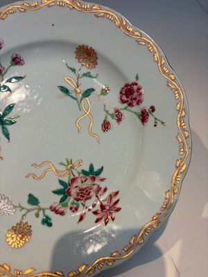 Nine Chinese famille rose plates with floral design, Qianlong — photo 22