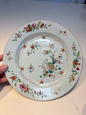 Nine Chinese famille rose plates with floral design, Qianlong — photo 24