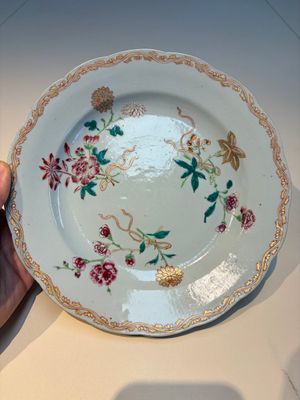 Nine Chinese famille rose plates with floral design, Qianlong — photo 28