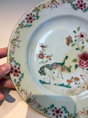 Nine Chinese famille rose plates with floral design, Qianlong — photo 6