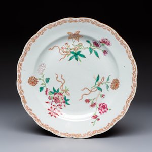 Nine Chinese famille rose plates with floral design, Qianlong — photo 12