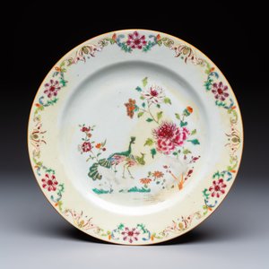 Nine Chinese famille rose plates with floral design, Qianlong — photo 2