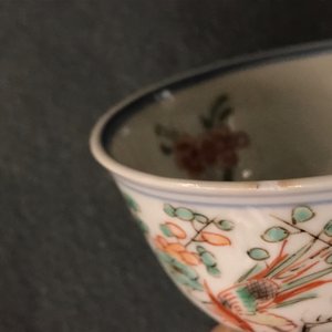 Nine Chinese famille verte cups and saucers, Kangxi — 照片 9
