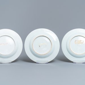 Nine Chinese grisaille and Imari-style plates, Yongzheng/Qianlong — photo 5