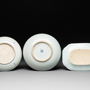 Nine Chinese monochrome, blue, white and famille rose wares, 18/19th C. — foto 5