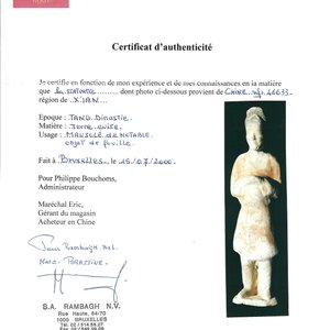 Nine Chinese terracotta and wooden figures, Northern Qi and later — 照片 20