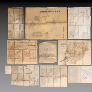 Nine maps of gold mines in Northern-China (Manchukuo), Korea and Russia, dated 1901, 1922-24 — foto 1