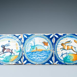 Nine polychrome maiolica medallion tiles, Antwerp or Middelburg, 2nd half 16th C. — 照片 4
