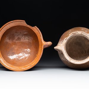 Nine pottery cooking vessels with partial glazing, Low Countries, 14/17th C. — 照片 12