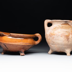 Nine pottery cooking vessels with partial glazing, Low Countries, 14/17th C. — 照片 10
