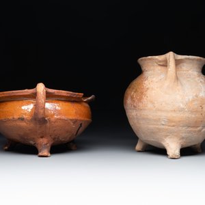 Nine pottery cooking vessels with partial glazing, Low Countries, 14/17th C. — photo 11