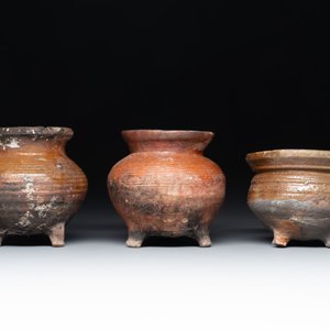 Nine pottery cooking vessels with partial glazing, Low Countries, 14/17th C. — photo 15