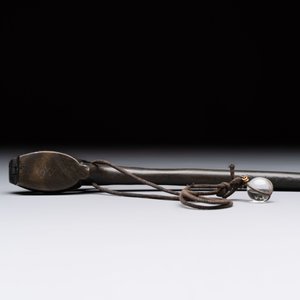 Nine various Japanese netsuke, an inro, a tsuba, a yatate, a bamboo kiseruzutsu and a covered bronze box, Edo/Meiji, 19th C. — photo 32
