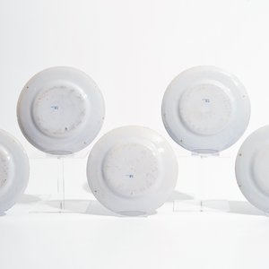 Onze assiettes des series des mois en faïence de Delft bleu et blanc, 19ème — photo 5