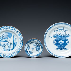 Onze assiettes en porcelaine de Chine en bleu et blanc, Kangxi et après — photo 2