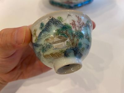 Onze bols en porcelaine de Chine famille rose, 19/20ème — photo 2