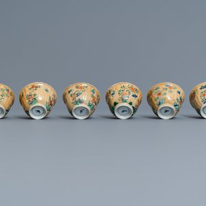 Onze tasses et soucoupes en porcelaine de Chine famille verte, Kangxi — photo 13