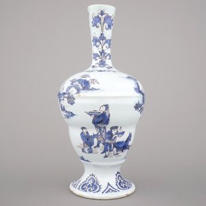 Opmerkelijke blauw en mangaan Delftse vaas, 17e eeuw — foto 1