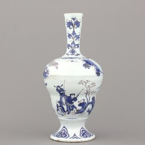 Opmerkelijke blauw en mangaan Delftse vaas, 17e eeuw — foto 2